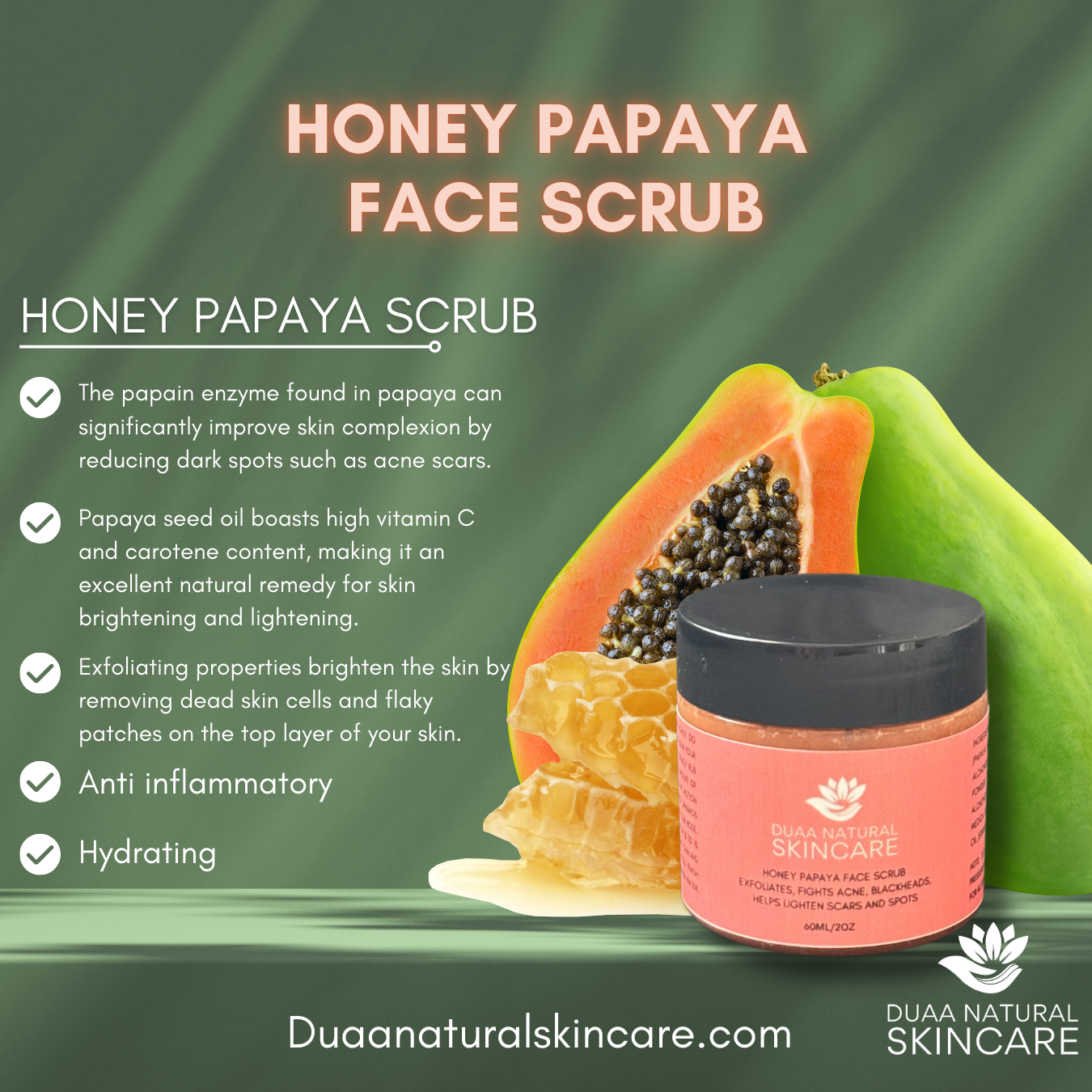 Honey Papaya  Face Scrub